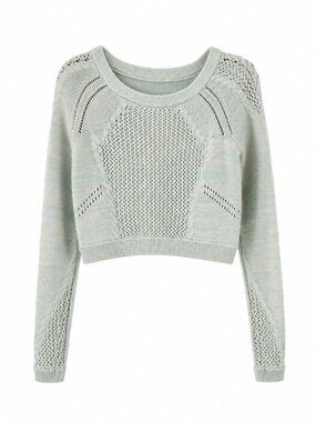 🍋 2/60 Lululemon Be Present Pullover Light Blue Cropped Knit Sweater